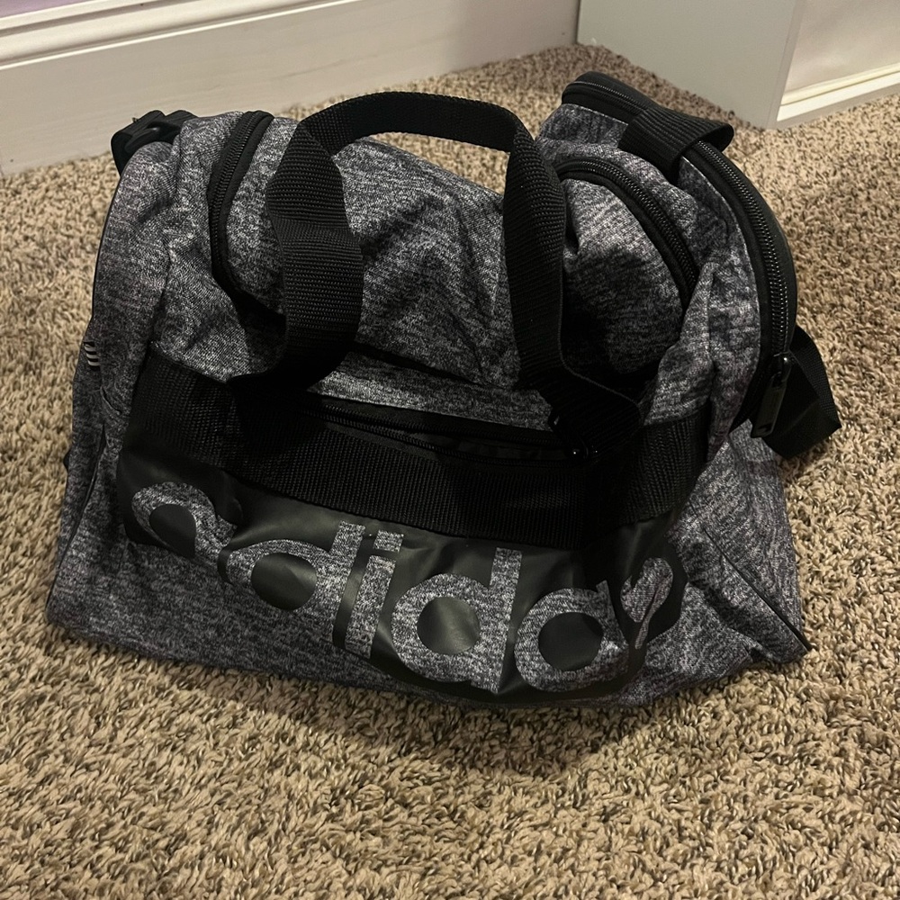 dark grey adidas gym bag